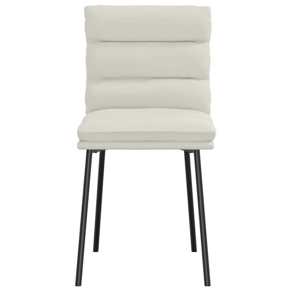 vidaXL Chaises à manger lot de 6 crème velours