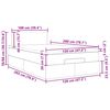 vidaXL Cadre de lit ottoman avec matelas cr&egrave;me 120x200cm tissu