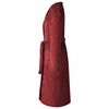 vidaXL Robe de bain sans capuche Rouge Bordeaux l Flanelle