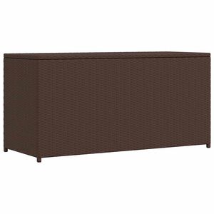 vidaXL Boîte de rangement de jardin marron 120x50x60 cm résine tressée
