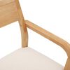 vidaXL Chaises à manger coussins 2 pcs naturel bois massif caoutchouc
