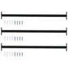 vidaXL Barre de s&eacute;curit&eacute; de fen&ecirc;tre r&eacute;glable 3 pc 710 -1200 mm Acier