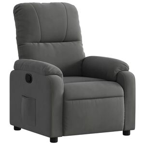 vidaXL Fauteuil inclinable gris fonc&eacute; tissu microfibre