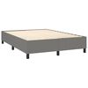 vidaXL Sommier &agrave; lattes de lit et matelas et LED Gris fonc&eacute; 140x190 cm