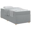 vidaXL Cadre de lit avec matelas Gris clair 90 x 190 cm tissu