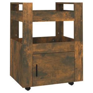 vidaXL Chariot de cuisine Ch&ecirc;ne fum&eacute; 60x45x80 cm Bois d'ing&eacute;nierie