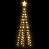 vidaXL Arbre de No&euml;l c&ocirc;ne 70 LED blanc chaud d&eacute;coration 50x120 cm