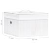 vidaXL Bo&icirc;tes de rangement en bambou 4 pcs Blanc