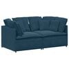 vidaXL Canap&eacute; modulable avec coussins velours bleu