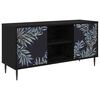 vidaXL Meuble TV DOKKUM 102 x 33 x 51 cm Ch&ecirc;ne noir Bois d'ing&eacute;nierie