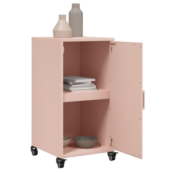 vidaXL Buffet rose 36x39x72 cm acier