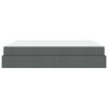 vidaXL Cadre de lit avec matelas avec matelas 2 pcs Gris Fonc&eacute; tissu