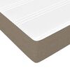 vidaXL Sommier &agrave; lattes de lit avec matelas Taupe 200x200 cm Tissu