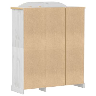 vidaXL Garde-robe Corona blanc 151,5x52x186 cm bois de pin massif