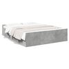 vidaXL Cadre de lit avec tiroirs sans matelas gris b&eacute;ton 150x200 cm