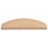 vidaXL Tapis d'escalier 15 pi&egrave;ces 65 x 21 x 4 cm Dor&eacute; Demi-rond Grand