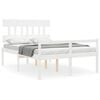 vidaXL Lit pour personne &acirc;g&eacute;e sans matelas blanc 120x200cm bois massif