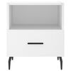 vidaXL Tables de chevet 2 pcs blanc 40x35x47,5 cm bois d&rsquo;ing&eacute;nierie