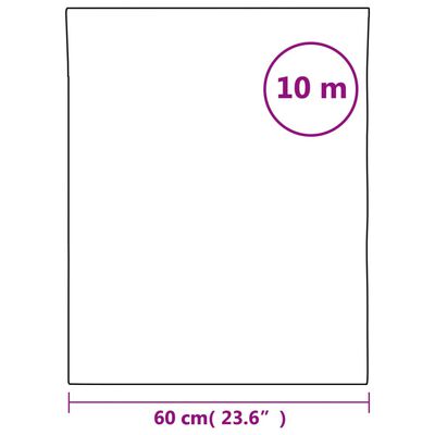 vidaXL Film de fenêtre statique dépoli gris transparent 60x1000 cm PVC