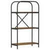 vidaXL &Eacute;tag&egrave;re 3 niveaux 60 x 30 x 109 cm Bois d'ing&eacute;nierie Ch&ecirc;ne fum&eacute;
