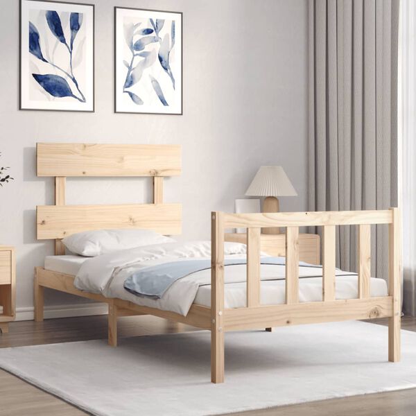 vidaXL Cadre de lit sans matelas bois de pin massif