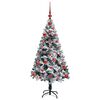 vidaXL Sapin de No&euml;l artificiel Blanc 120 cm PVC, Acier et Plastique