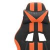 vidaXL Chaise de jeu pivotante Noir et orange Similicuir