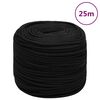 vidaXL Corde de travail Noir 10 mm 25 m Polyester