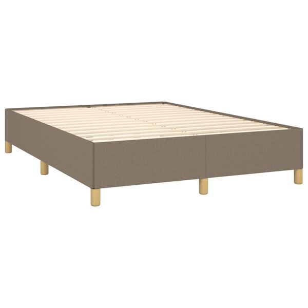 vidaXL Cadre de lit sans matelas taupe 140x190 cm tissu
