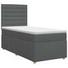 vidaXL Lit boxspring avec matelas Gris fonc&eacute; Simple Tissu