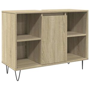 vidaXL Armoire salle de bain ch&ecirc;ne sonoma 80x33x60cm bois d'ing&eacute;nierie