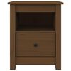 vidaXL Table de chevet Marron miel 40x35x49 cm Bois de pin massif