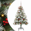 vidaXL Sapin de No&euml;l artificiel Vert et blanc 120 cm