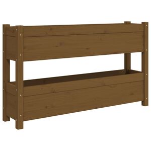 vidaXL Jardini&egrave;re Marron miel 112x25x66 cm Bois massif de pin