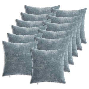 vidaXL Housse de coussin 12 pcs HEERLEN Bleu clair 40 x 40 cm