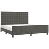 vidaXL Cadre de lit sans matelas gris fonc&eacute; 160x200 cm velours