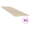 vidaXL Lattes de rechange pour sommier avec 48 lattes, 2 pièces, 80 x 200 cm