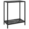 vidaXL Table console Noir 60x35x75 cm Verre tremp&eacute;