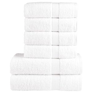 vidaXL Ensemble de serviettes de qualit&eacute; sup&eacute;rieure SOLUND 6 pcs blanc