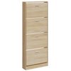vidaXL Armoire &agrave; chaussures Ch&ecirc;ne 59x17x150 cm Bois d'ing&eacute;nierie