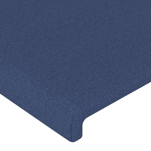 vidaXL T&ecirc;te de lit Bleu 200x5x118/128 cm Tissu
