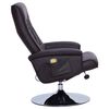 vidaXL Fauteuil de massage inclinable et repose-pied marron similicuir