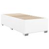 vidaXL Sommier &agrave; lattes de lit avec matelas Blanc 100x200cm Similicuir