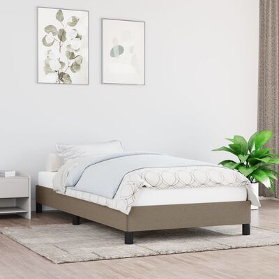 vidaXL Cadre de lit sans matelas taupe 90x200 cm tissu