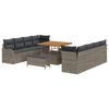 vidaXL Ensemble de canap&eacute; de jardin 11 pc 10-Nombre de places Gris