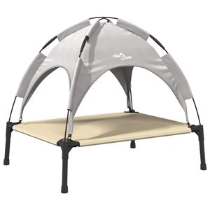 vidaXL Lit pour Chien 63 x 49,5 x 60 cm Acier Gris Argent&eacute;