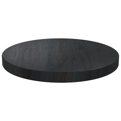 vidaXL Dessus de table Noir Ø30x2,5 cm Bois de pin massif