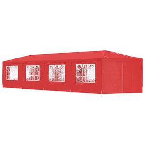 vidaXL Tente de f&ecirc;te 1200 x 300 x 255 cm Rouge PE et acier