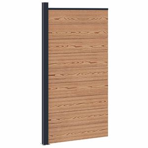vidaXL Panneau de cl&ocirc;ture WPC et Aluminium Marron