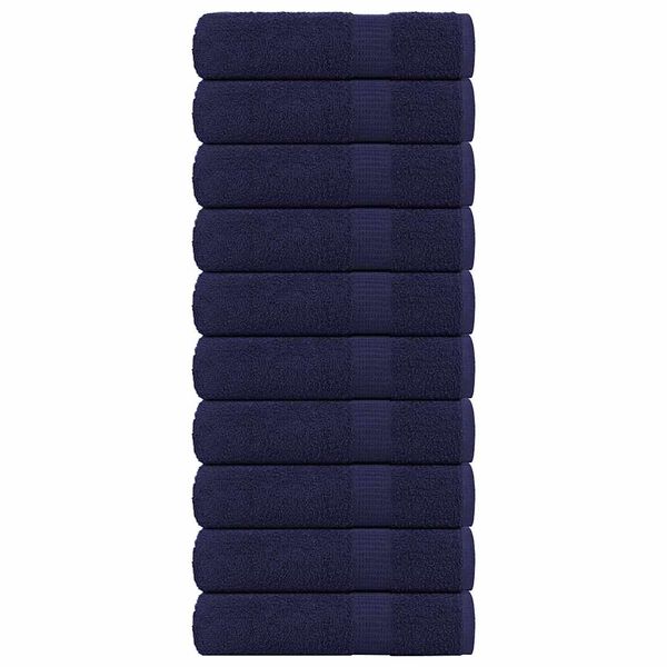 vidaXL Essuie-mains FROGN 10 pcs bleu marine 50x100 cm 360 g/m&sup2;